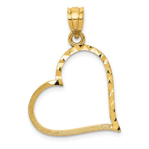 14k-satin-diamond-cut-crooked-heart-pendant-SolomonJeweler-Wichita-KS-CustomJewelry