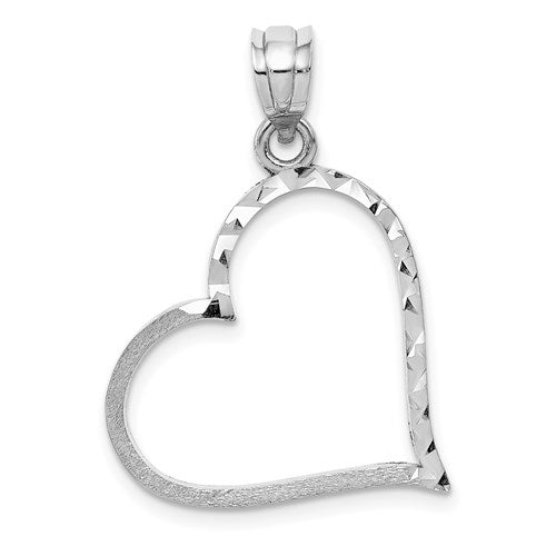 14k-white-gold-solid-satin-diamond-cut-reversible-heart-pendant-SolomonJeweler-Wichita-KS-CustomJewelry