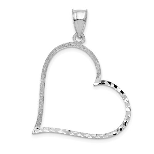 14k-white-gold-solid-diamond-cut-reversible-heart-pendant-SolomonJeweler-Wichita-KS-CustomJewelry