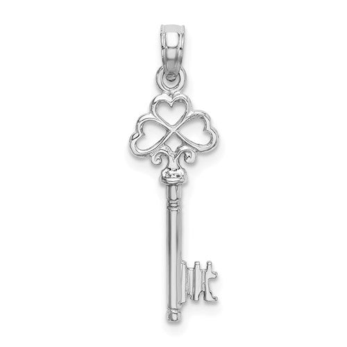 14k-white-gold-3-d-key-w-hearts-charm-SolomonJeweler-Wichita-KS-CustomJewelry