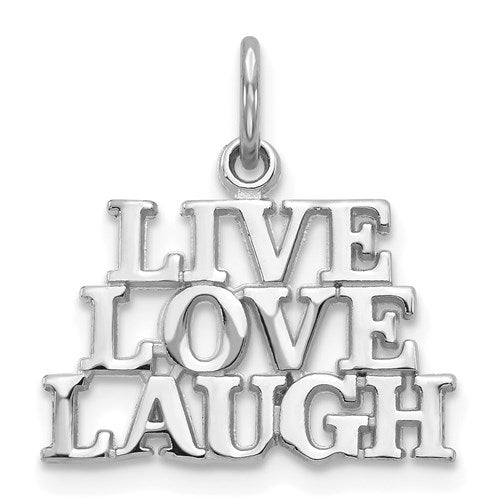 14k-white-gold-polished-live-love-laugh-charm-SolomonJeweler-Wichita-KS-CustomJewelry