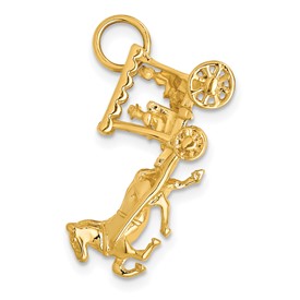 14k-solid-polished-3-dimensional-horse-and-carriage-charm-SolomonJeweler-Wichita-KS-CustomJewelry