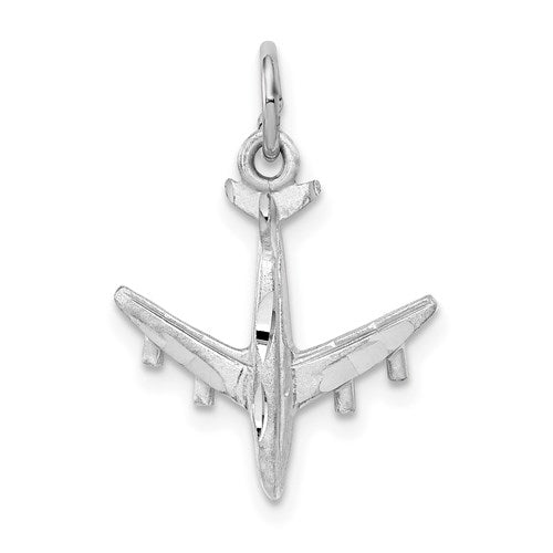 14k-white-gold-3-d-airplane-charm-SolomonJeweler-Wichita-KS-CustomJewelry