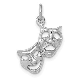14k-white-gold-polished-open-backed-comedy-tragedy-charm-SolomonJeweler-Wichita-KS-CustomJewelry