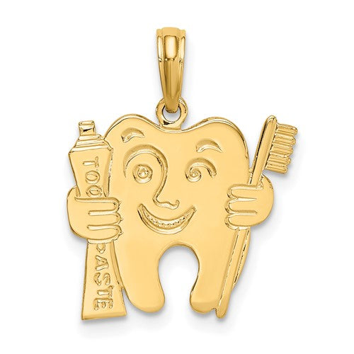 14k-polished-flat-backed-dental-charm-SolomonJeweler-Wichita-KS-CustomJewelry