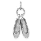 14k-white-gold-solid-polished-3-d-moveable-ballet-slippers-charm-SolomonJeweler-Wichita-KS-CustomJewelry