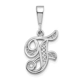 14kw-white-gold-solid-polished-script-filigree-letter-f-initial-pendant-SolomonJeweler-Wichita-KS-CustomJewelry