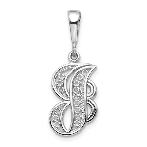 14kw-white-gold-solid-polished-script-filigree-letter-j-initial-pendant-SolomonJeweler-Wichita-KS-CustomJewelry