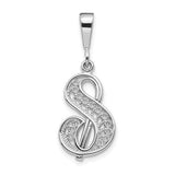 14kw-white-gold-solid-polished-script-filigree-letter-s-initial-pendant-SolomonJeweler-Wichita-KS-CustomJewelry