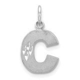 14kw-satin-diamond-cut-letter-c-initial-charm-SolomonJeweler-Wichita-KS-CustomJewelry