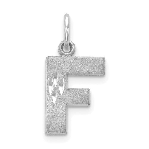 14kw-satin-diamond-cut-letter-f-initial-charm-SolomonJeweler-Wichita-KS-CustomJewelry