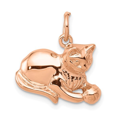 14k-rose-gold-solid-polished-open-backed-cat-charm-SolomonJeweler-Wichita-KS-CustomJewelry