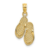 14k-3d-solid-polished-hawaii-flip-flops-charm-SolomonJeweler-Wichita-KS-CustomJewelry