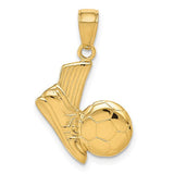 14k-solid-open-backed-soccer-shoe-and-ball-pendant-SolomonJeweler-Wichita-KS-CustomJewelry