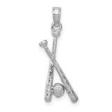 14k-white-gold-polished-open-back-bats-and-baseball-pendant-SolomonJeweler-Wichita-KS-CustomJewelry