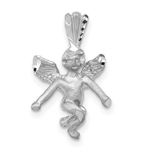 14k-3d-white-gold-satin-angel-pendant-SolomonJeweler-Wichita-KS-CustomJewelry