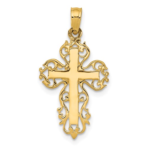 14k-polished-filigree-cross-charm-SolomonJeweler-Wichita-KS-CustomJewelry