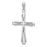 14k-white-gold-polished-solid-cross-pendant-SolomonJeweler-Wichita-KS-CustomJewelry