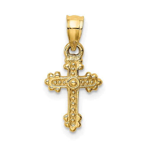 14k-tiny-budded-cross-charm-SolomonJeweler-Wichita-KS-CustomJewelry