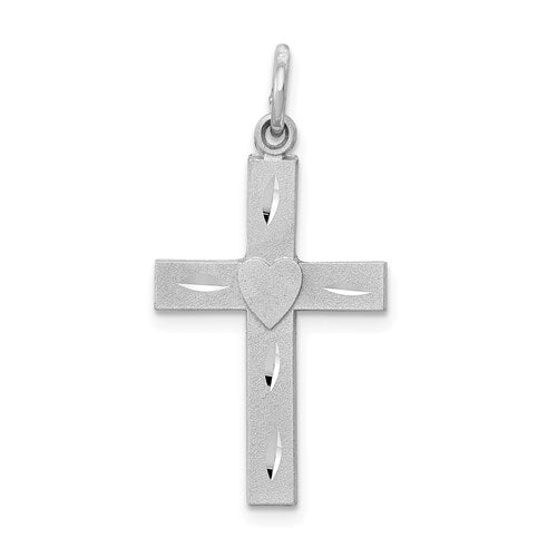 14k-white-gold-diamond-cut-latin-cross-charm-SolomonJeweler-Wichita-KS-CustomJewelry