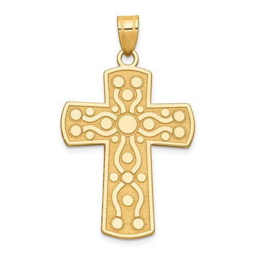 14k-cross-pendant-w-serenity-prayer-on-back-SolomonJeweler-Wichita-KS-CustomJewelry