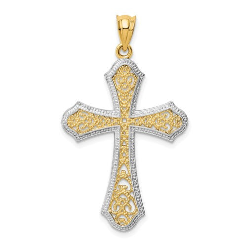 14k-w-rhodium-filigree-cross-pendant-SolomonJeweler-Wichita-KS-CustomJewelry