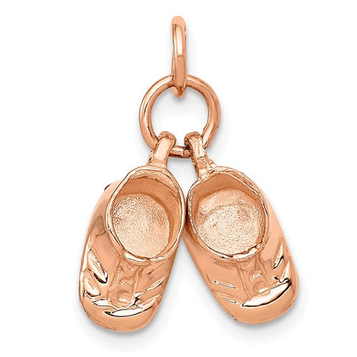 14k-3d-moveable-rose-gold-baby-shoes-charm-SolomonJeweler-Wichita-KS-CustomJewelry