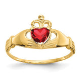 14k-cz-january-birthstone-claddagh-heart-ring-SolomonJeweler-Wichita-KS-CustomJewelry