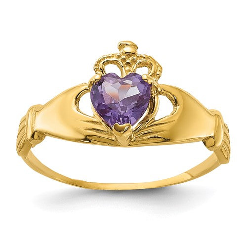 14k-cz-june-birthstone-claddagh-heart-ring-SolomonJeweler-Wichita-KS-CustomJewelry
