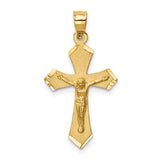 14k-satin-diamond-cut-crucifix-charm-SolomonJeweler-Wichita-KS-CustomJewelry