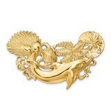14k-dolphin-and-shell-cluster-slide-SolomonJeweler-Wichita-KS-CustomJewelry