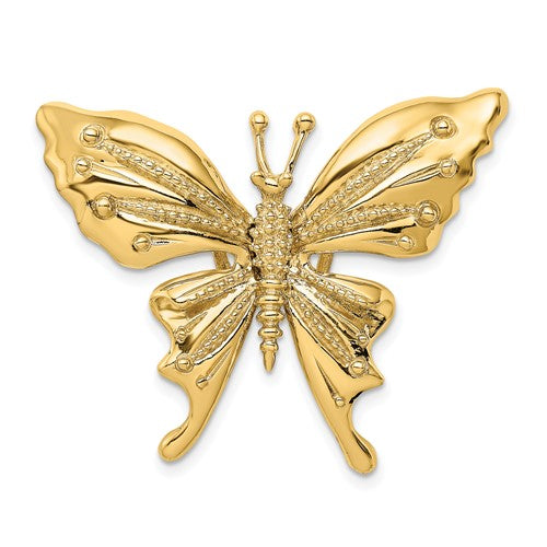 14k-polished-and-beaded-butterfly-slide-charm-SolomonJeweler-Wichita-KS-CustomJewelry