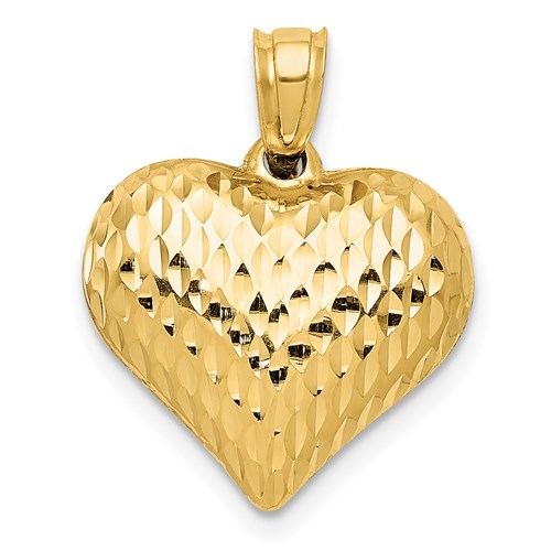 14k-polished-and-textured-3-d-heart-pendant-SolomonJeweler-Wichita-KS-CustomJewelry