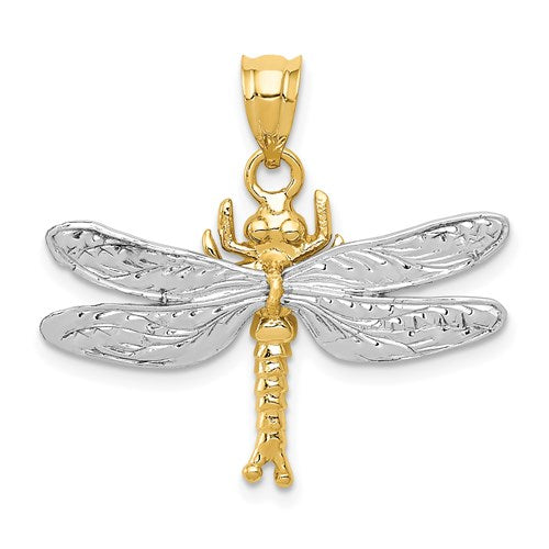 14k-two-tone-dragonfly-pendant-SolomonJeweler-Wichita-KS-CustomJewelry