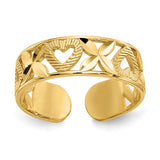 14k-diamond-cut-x-heart-toe-ring-SolomonJeweler-Wichita-KS-CustomJewelry