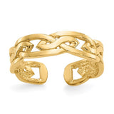 14k-weave-toe-ring-SolomonJeweler-Wichita-KS-CustomJewelry