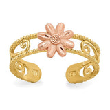 14k-two-tone-flower-toe-ring-SolomonJeweler-Wichita-KS-CustomJewelry
