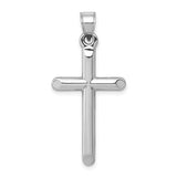 14k-white-gold-hollow-cross-pendant-SolomonJeweler-Wichita-KS-CustomJewelry
