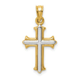 14k-w-rhodium-reversible-hollow-cross-pendant-SolomonJeweler-Wichita-KS-CustomJewelry