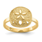 14k-polished-sand-dollar-ring-SolomonJeweler-Wichita-KS-CustomJewelry