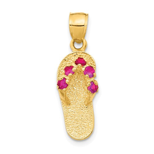 14k-3d-january-cz-birthstone-flip-flop-pendant-SolomonJeweler-Wichita-KS-CustomJewelry