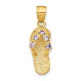 14k-3d-february-cz-birthstone-flip-flop-pendant-SolomonJeweler-Wichita-KS-CustomJewelry