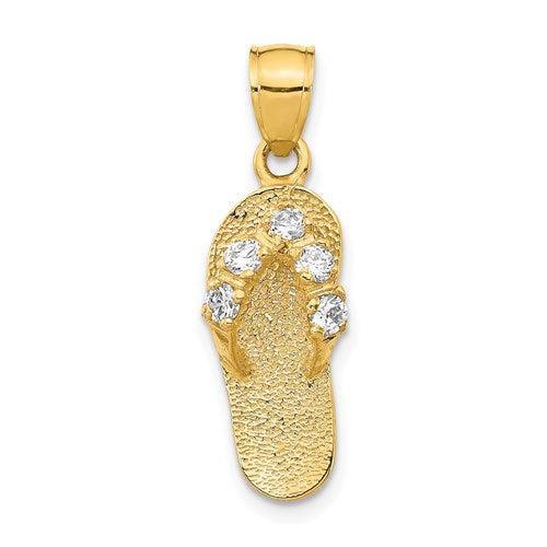 14k-3d-april-cz-birthstone-flip-flop-pendant-SolomonJeweler-Wichita-KS-CustomJewelry