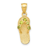 14k-3d-august-cz-birthstone-flip-flop-pendant-SolomonJeweler-Wichita-KS-CustomJewelry