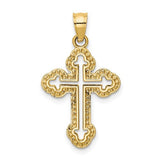 14k-cut-out-budded-cross-charm-SolomonJeweler-Wichita-KS-CustomJewelry