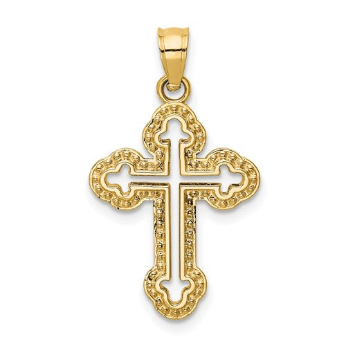 14k-cut-out-budded-cross-charm-SolomonJeweler-Wichita-KS-CustomJewelry