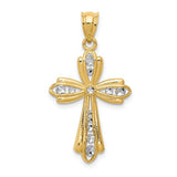 14k-w-rhodium-diamond-cut-cross-charm-SolomonJeweler-Wichita-KS-CustomJewelry