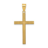 14k-diamond-cut-latin-cross-pendant-SolomonJeweler-Wichita-KS-CustomJewelry