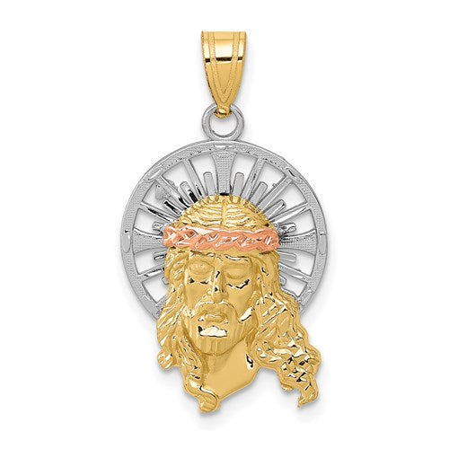 14k-tri-color-diamond-cut-christ-charm-SolomonJeweler-Wichita-KS-CustomJewelry