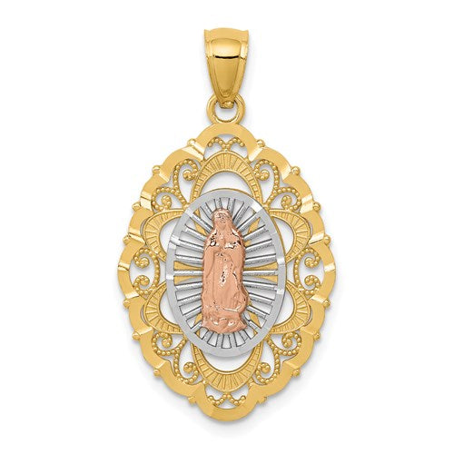 14k-tri-color-our-lady-of-guadalupe-pendant-SolomonJeweler-Wichita-KS-CustomJewelry